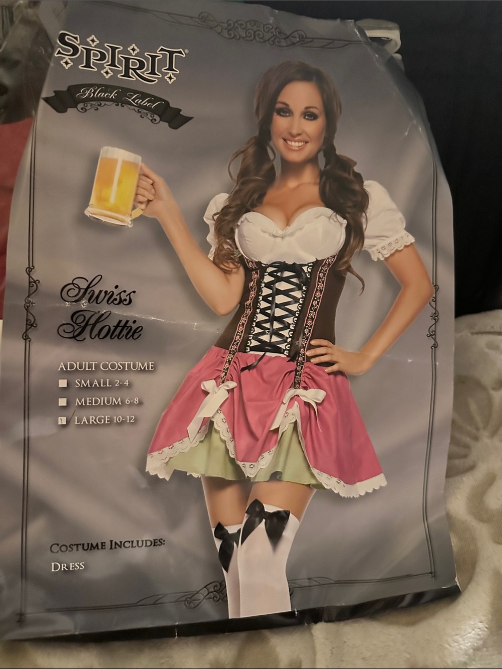 Black Label Pink & Green Swiss Hottie Costume Dress HALLOWEEN